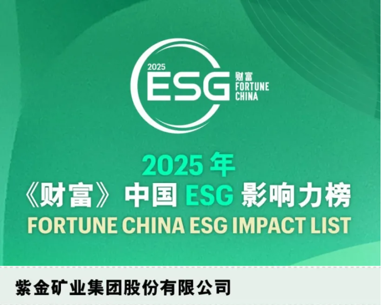 UPAY钱包官方网站矿业首登2025年《财富》中国ESG影响力榜